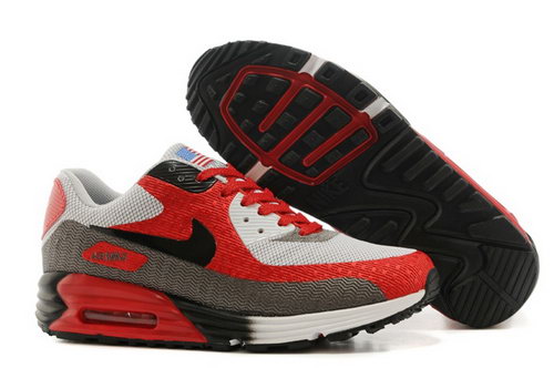 Nike Air Max 90 Hyp Prm Mens Shoes High Inside Red Gray Black Hot Inexpensive